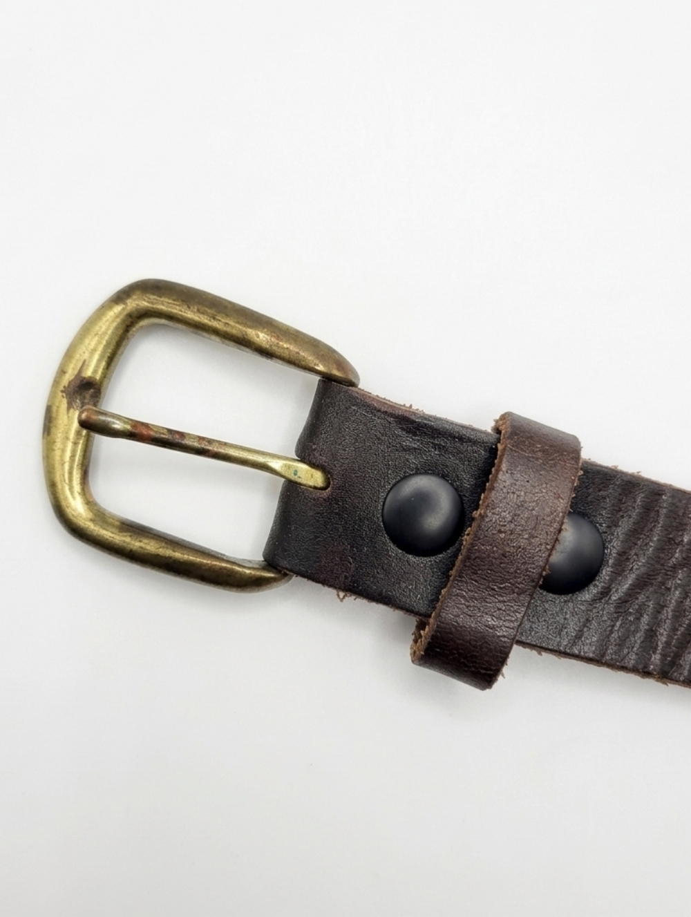 Threads Leather Belt Size 48 Big & Tall Made in USA Brown Genuine Leather